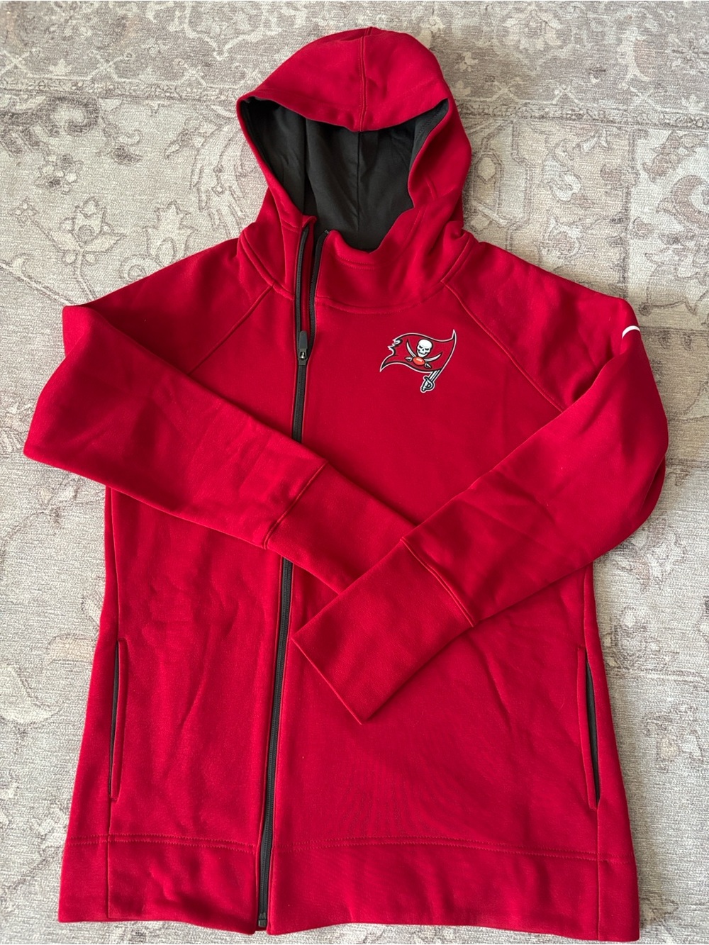 Nike Red Full-Zip Team Hoodie with Tampa Bay Logo - Picture 3 of 4